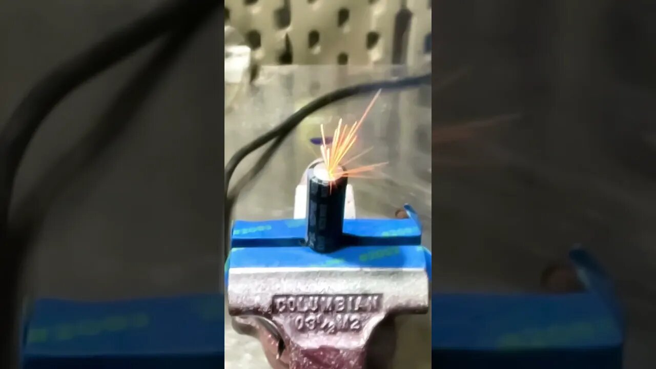 Overloading a capacitor