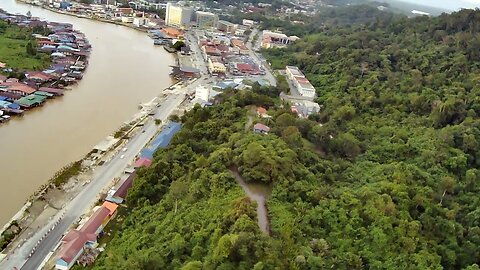 Limbang Town Aerial View (Height 120 meter) on 03 April 2022