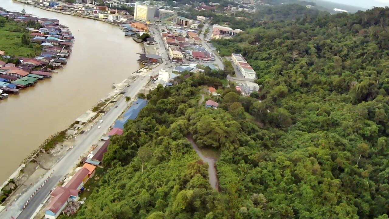 Limbang Town Aerial View (Height 120 meter) on 03 April 2022