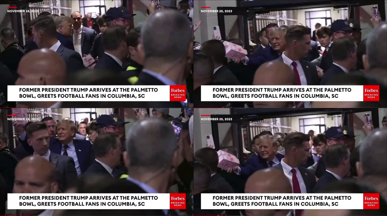 Trump passing out POPCORN in SC .. ENJOY THE SHOW