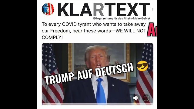 TRUMP spricht Deutsch: wir werden uns nicht fügen! (Re-Upload)