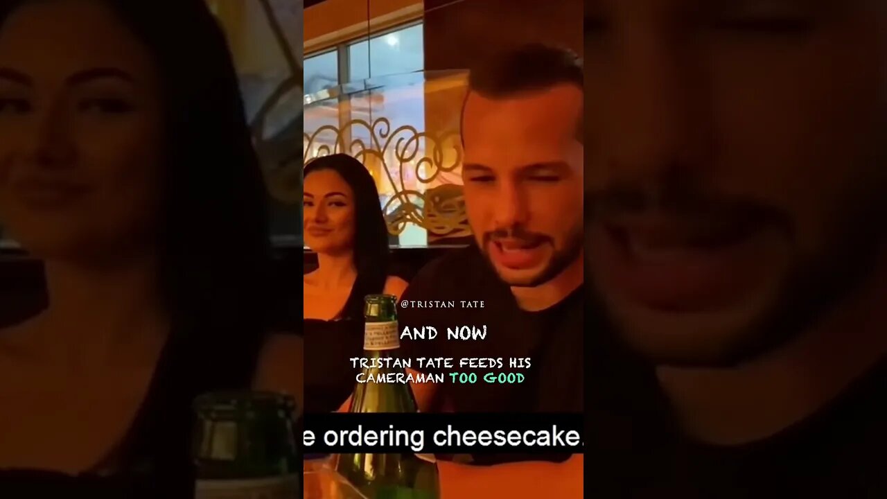 Tristan Tate Feeds His Cameraman Too Good #Shorts