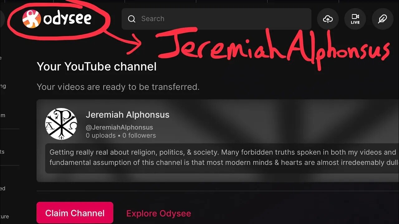 New Odysee Channel
