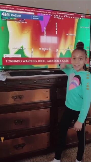 9-year-old Kennedi reports weather