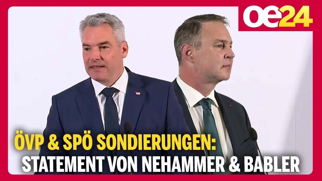 ÖVP & SPÖ Sondierungen: Statement von Nehammer & Babler