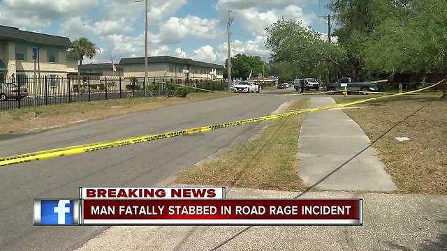 Man stabbed to death in road rage incident in Tampa, suspect on the run