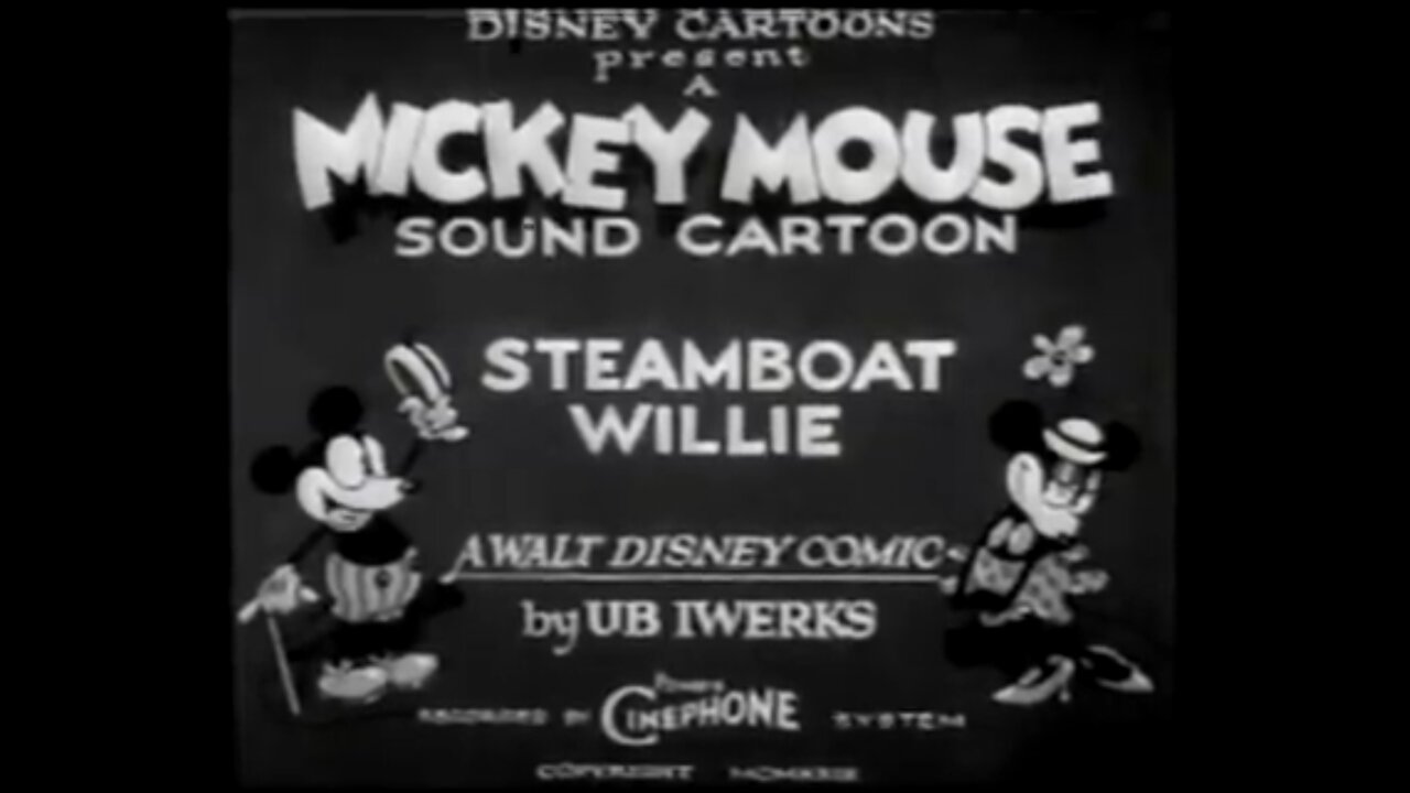 Steamboat Willie - Walt Disney - Copyright Free