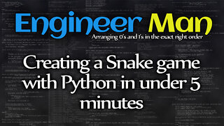 Creating a Snake game with Python in under 5 minutes