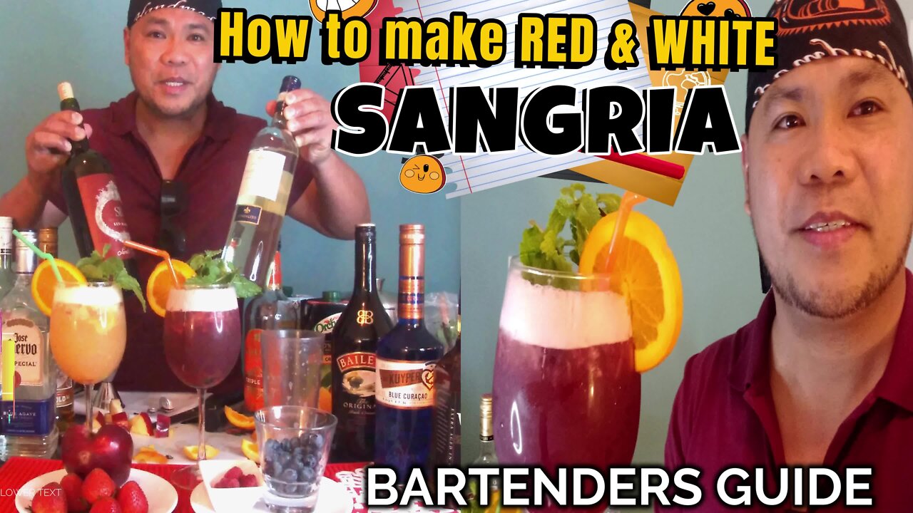 How to make RED & WHITE SANGRIA COCKTAILS/BEST EVER DRINKS