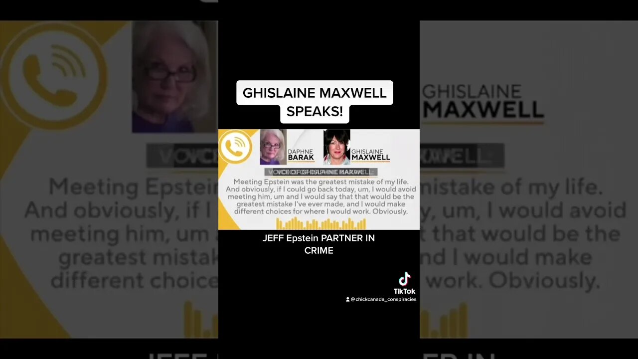 #ghislainemaxwell SPEAKS! #NEW #short