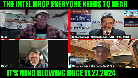 Derek Johnson, SG Anon & Riccardo Bosi BOMBSHELL 11.27 🔥 THE INTEL DROP EVERYONE NEEDS TO HEAR