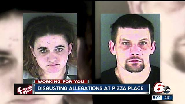 Allegations against manager at Little Caesar's Pizza that she made pizza while having open sores and using heroin