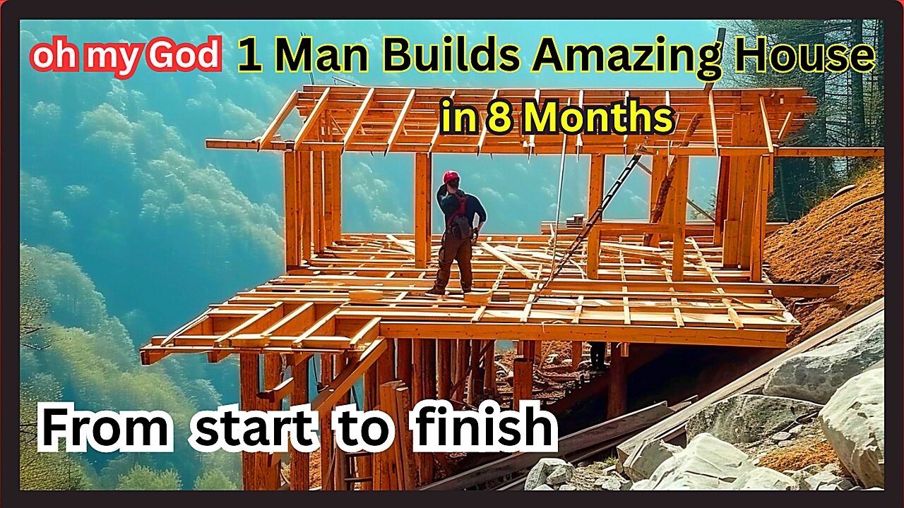 Man Builds Amazing House on Steep Mountain in 8 Months Alone | Start to Finish by @MrWildNature