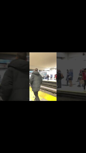 Berri UQAM Hefty Passengers waiting the metro