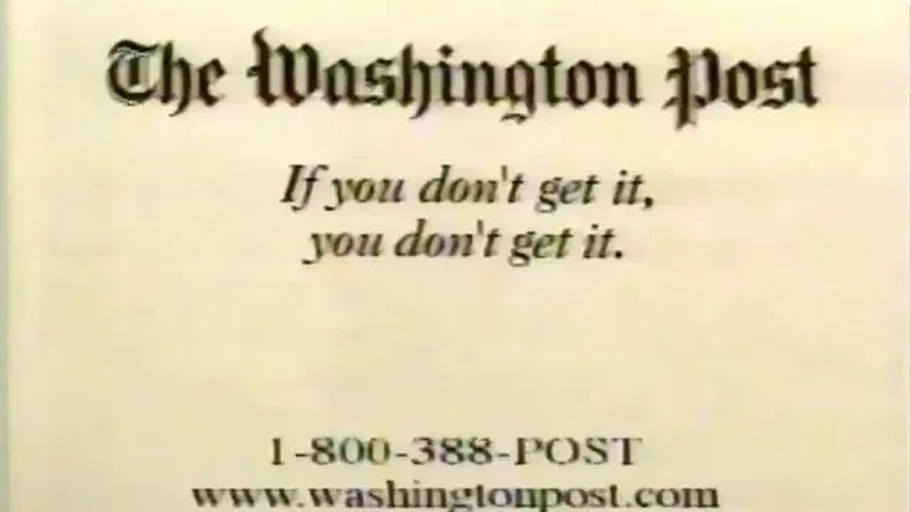 Washington Post Car Pages Commercial (September 17, 1998) Lost Media