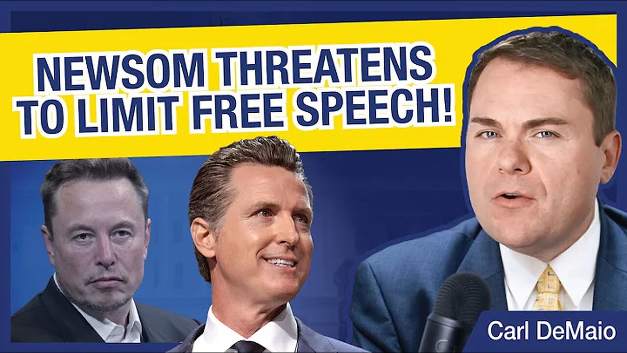 Newsom Threatens to Limit Free Speech! Hey Gavin - FFFF OFF. You Have No Such Authority 7-29-2024