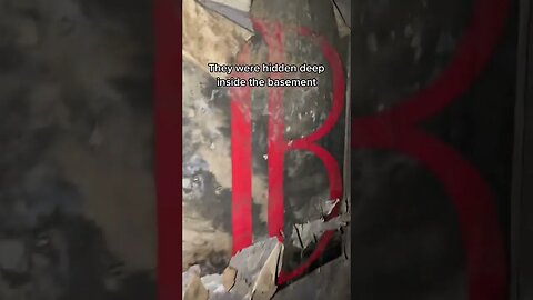 Abandoned theater with original performance posters still on the wall underneath the stage 🤯🤯🤯