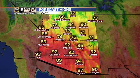 Windy day ahead around the state