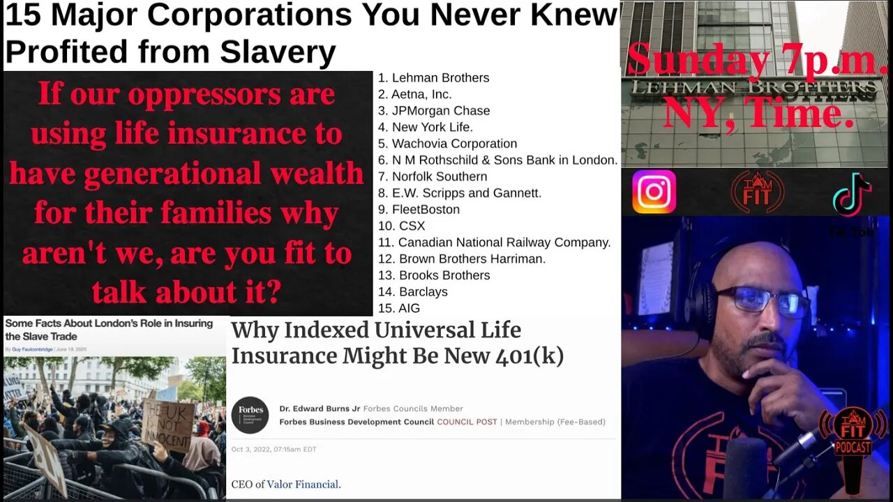 IAMFITPodcast #018: Corporations using "life insurance" for generational wealth why aren't we?