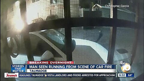 Search on for man seen running from car fire in Talmadge