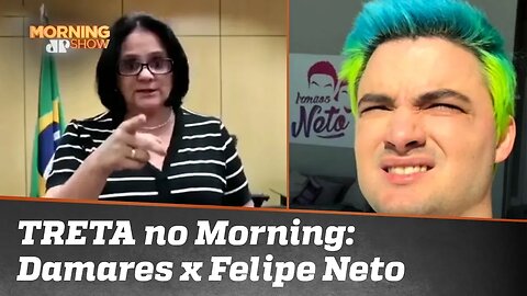 “Quem queria holofote era o Felipe Neto”, diz Caio, sobre treta de youtuber com Damares Alves