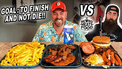 Smashing ‪Beardmeatsfood‬'s Record vs Herkkules' Brunch Food Challenge in Finland!!