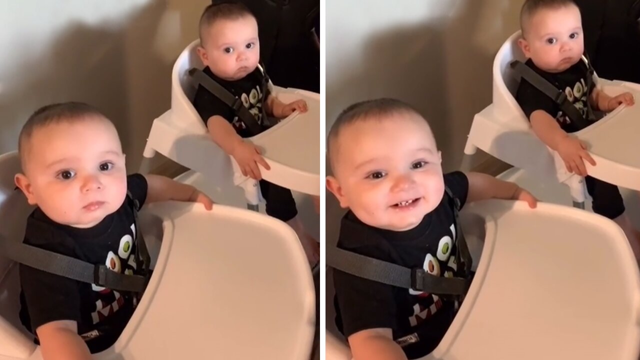 Twins have completely different reactions to the same sound