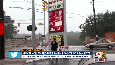 Governor to propose raising Ohio gas tax