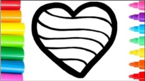 Drawing a COLORED HEART for Picture