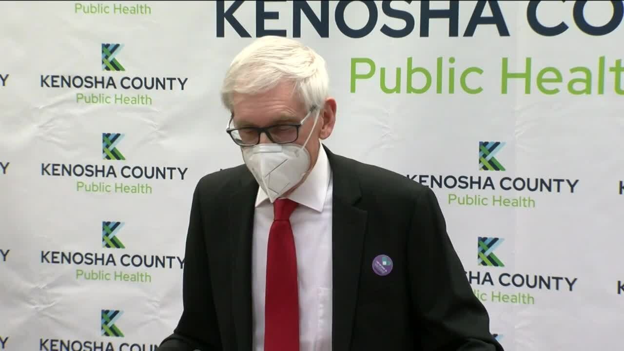 Gov. Evers tours new Kenosha COVID clinic