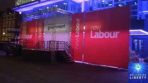 "New Labour" stage built outside QE2 Centre