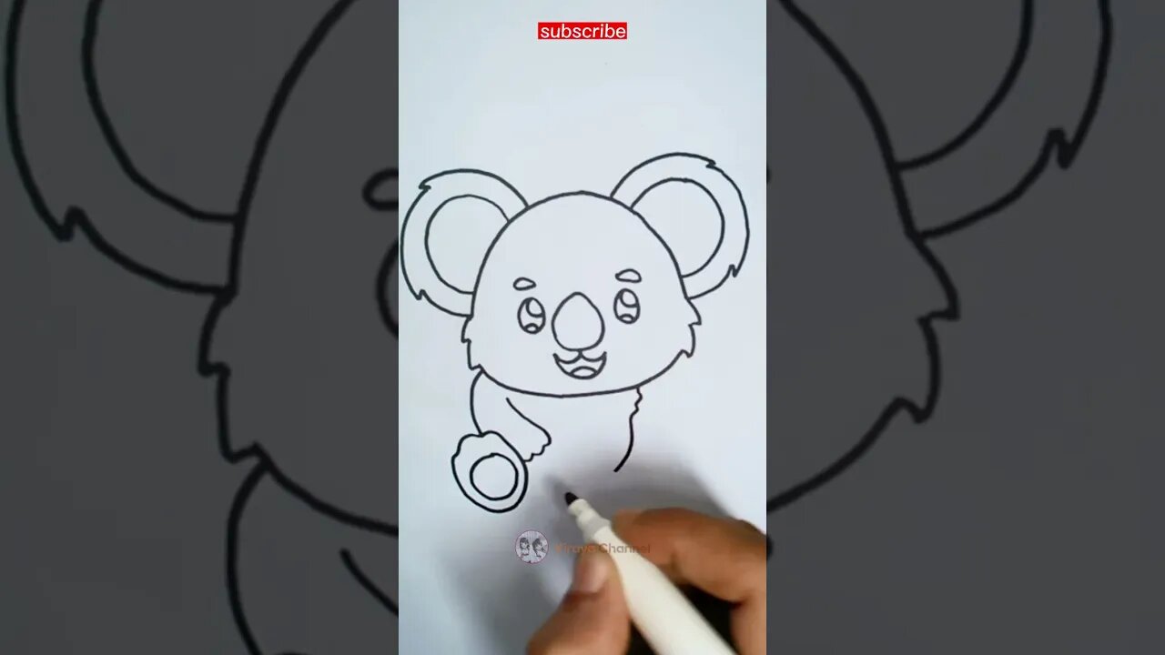 how to draw cute koala