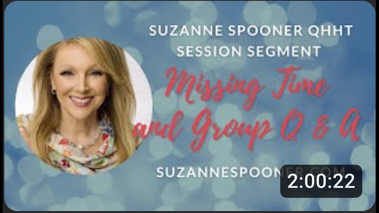 Missing Time and Group Q & A ~ Suzanne Spooner