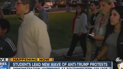 Students lead new wave of anti-Trump protests