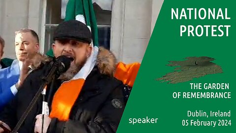 speaker - National Protest, Dublin , Ireland - 05 Feb 2024