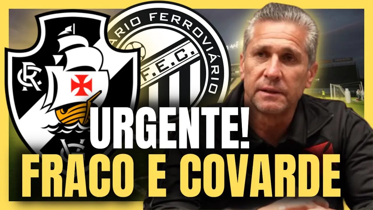 DE AGORA! TREINADOR TOMA DECISÃO QUE TORCIDA NÃO GOSTA! GE CONFIRMA NOTÍCIA DO VASCO