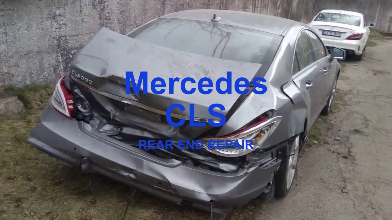 Body repair of a Mercedes CLS, accident damage repair