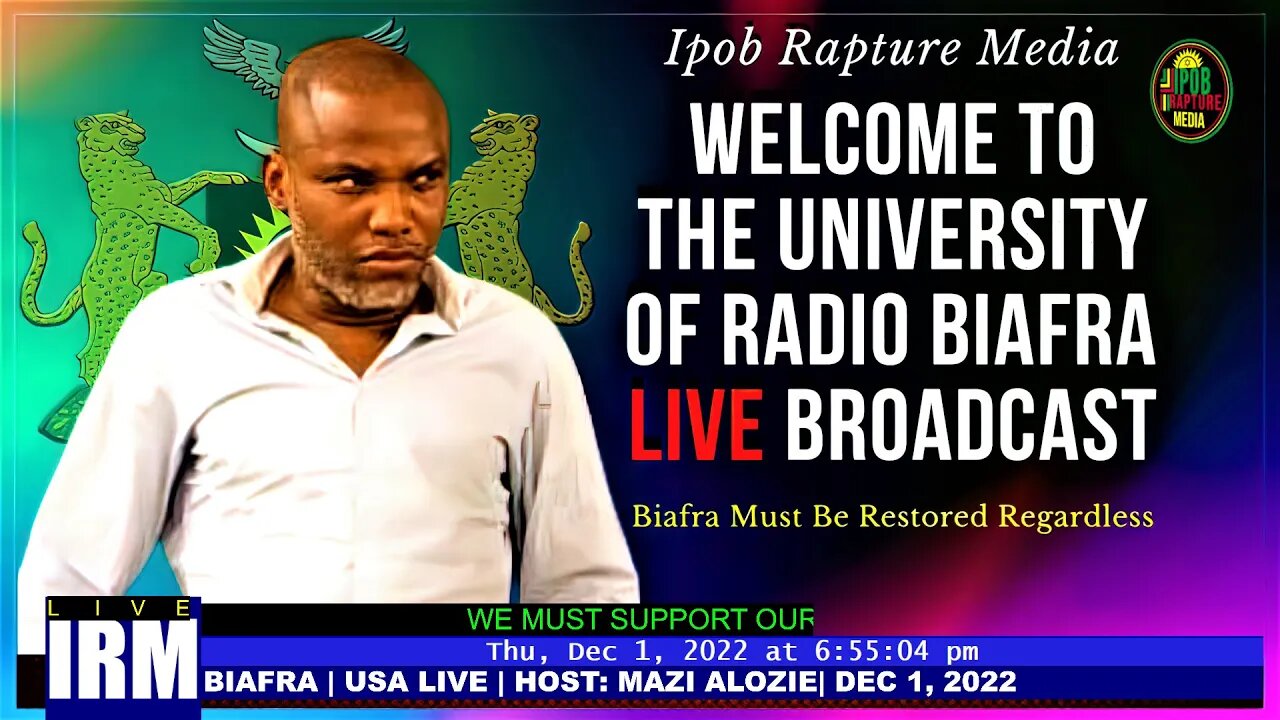 Welcome To The University Of Radio Biafra | USA LIVE | Host: Mazi Alozie| Dec 1, 2022