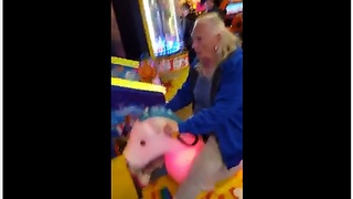 Elderly woman proves you're never too old to have fun