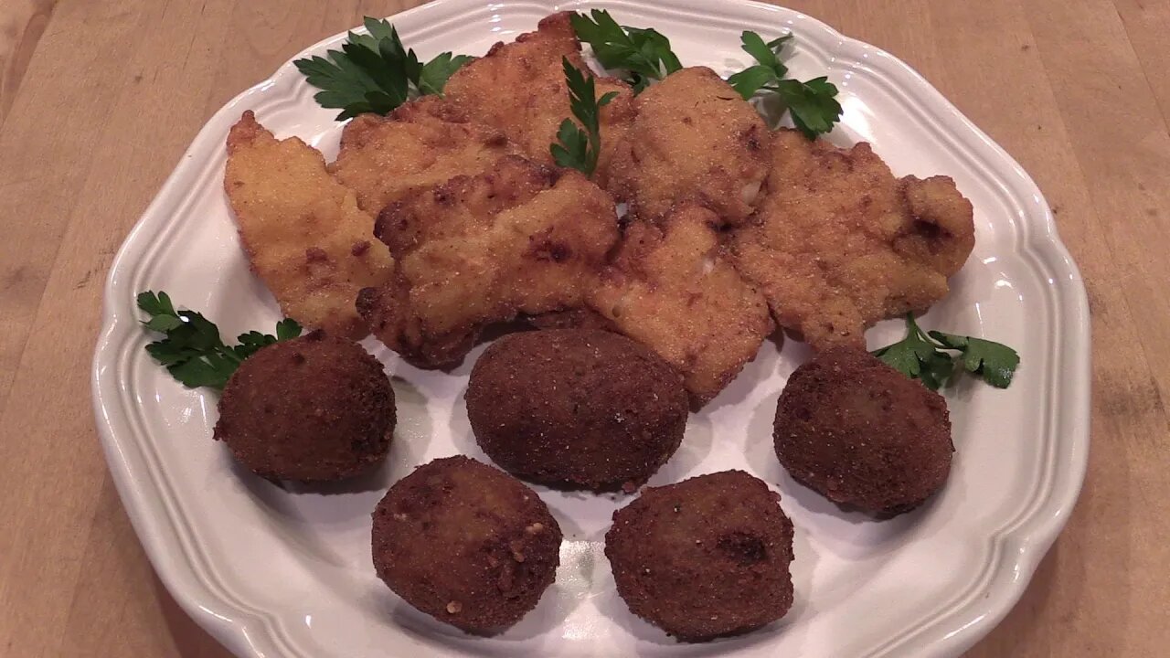 Cajun Fried Gator Nuggets and Boudin Balls