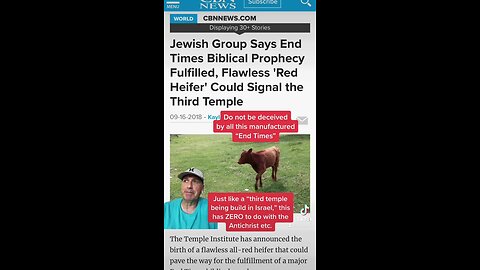 The Jewish “Third Temple” and Perfect “Red Heifer” Sacrifice Are Not Biblical To The End Times