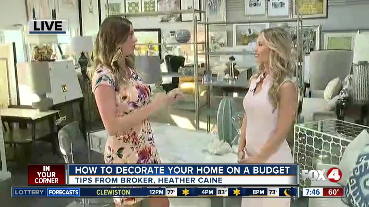 Local broker Heather Caine offers home decorating tips on a budget - 7:30am live report