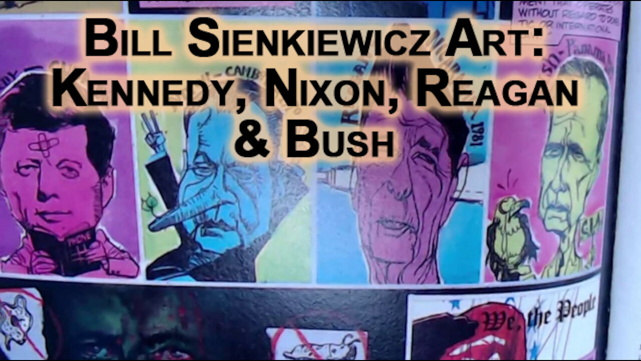 Comic Book History: Bill Sienkiewicz Art from Real War Stories #2: Kennedy, Nixon, Reagan & Bush