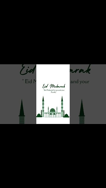 Orange Vector illustration brush digital Art Sketch Minimalist poster | Happy Eid Al Fitr Mubarak