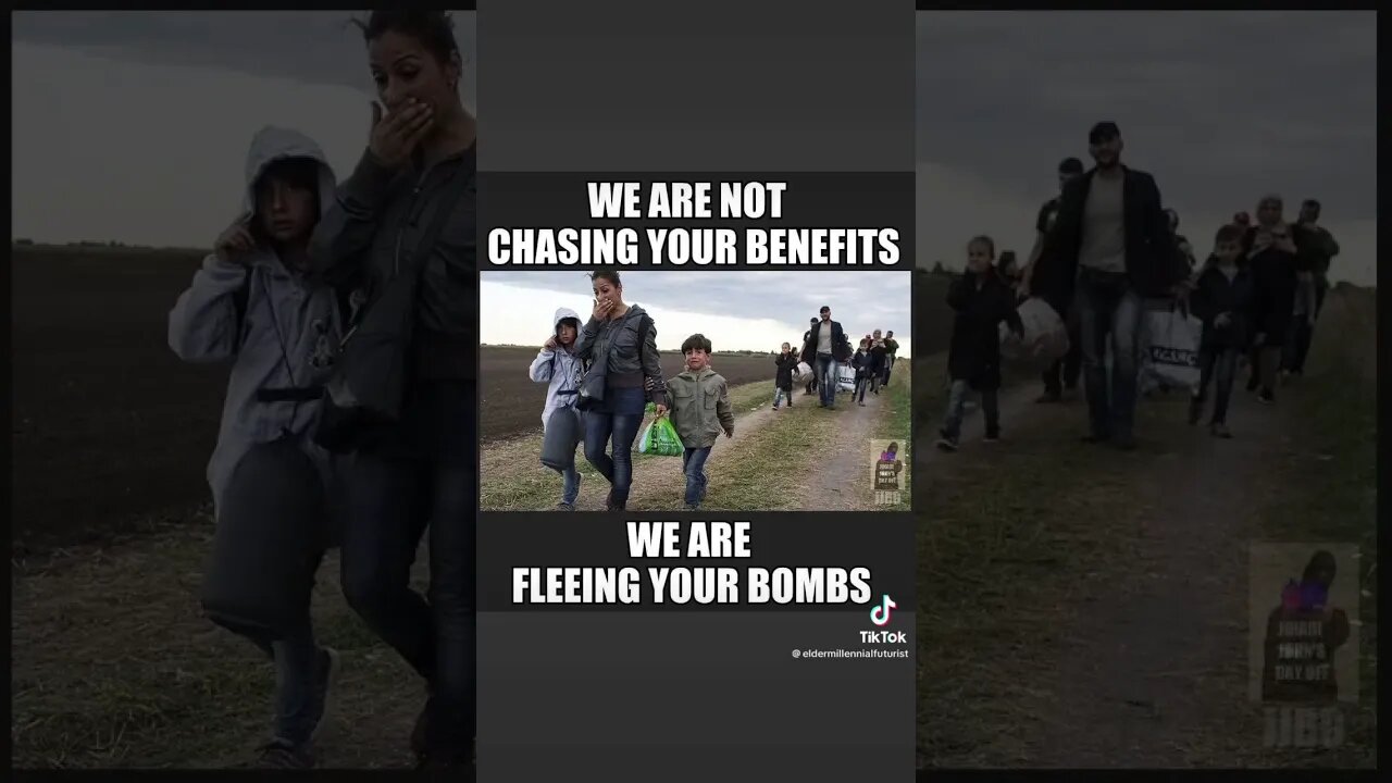 We Are Fleeing Your Bombs! #USA #US #Bomb #War #refugees #immigrants