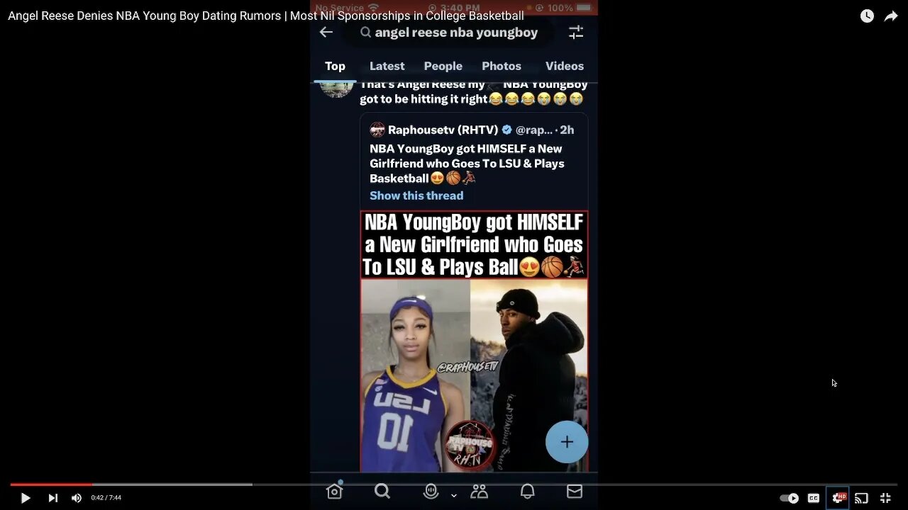 angel reese denies dating nba youngboy