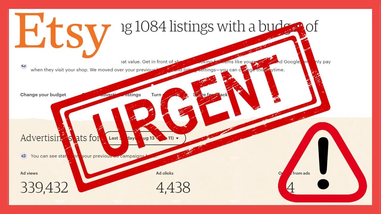 URGENT: If You Sell On Etsy & Use Promoted Listings, Check Your Advertising Campaigns!