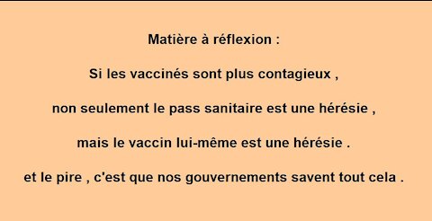 pass sanitaire = hérésie