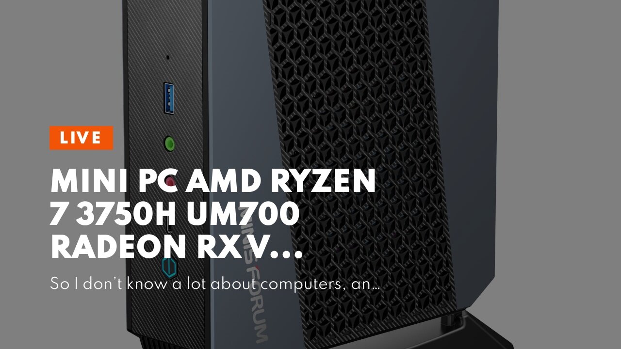 Mini PC AMD Ryzen 7 3750H UM700 16 GB RAM 512 GB PCIe SSD Mini Desktop Computer