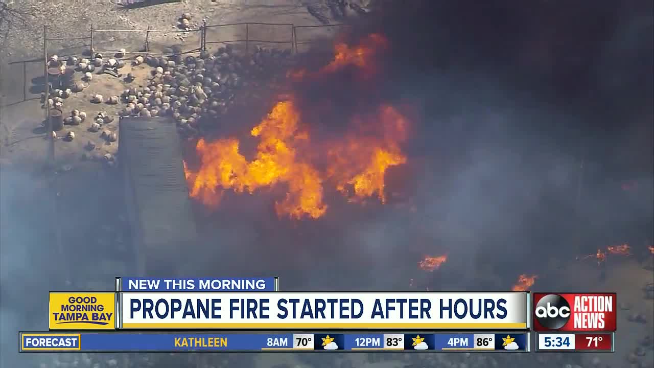 Propane warehouse fire spreads to several mobile homes in Sebring